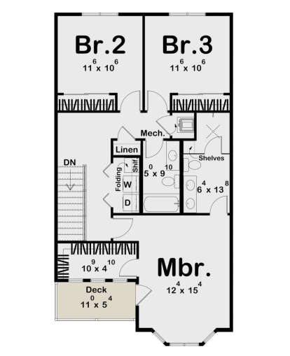 Second Floor for House Plan #963-00981