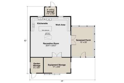 Main Floor  for House Plan #035-01088