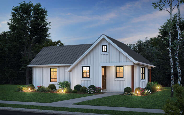 House Plan House Plan #31130 Angled Front Elevation