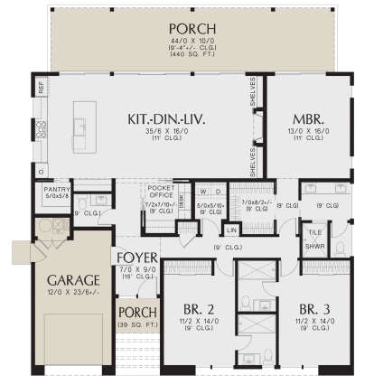 Main Floor  for House Plan #2559-01033