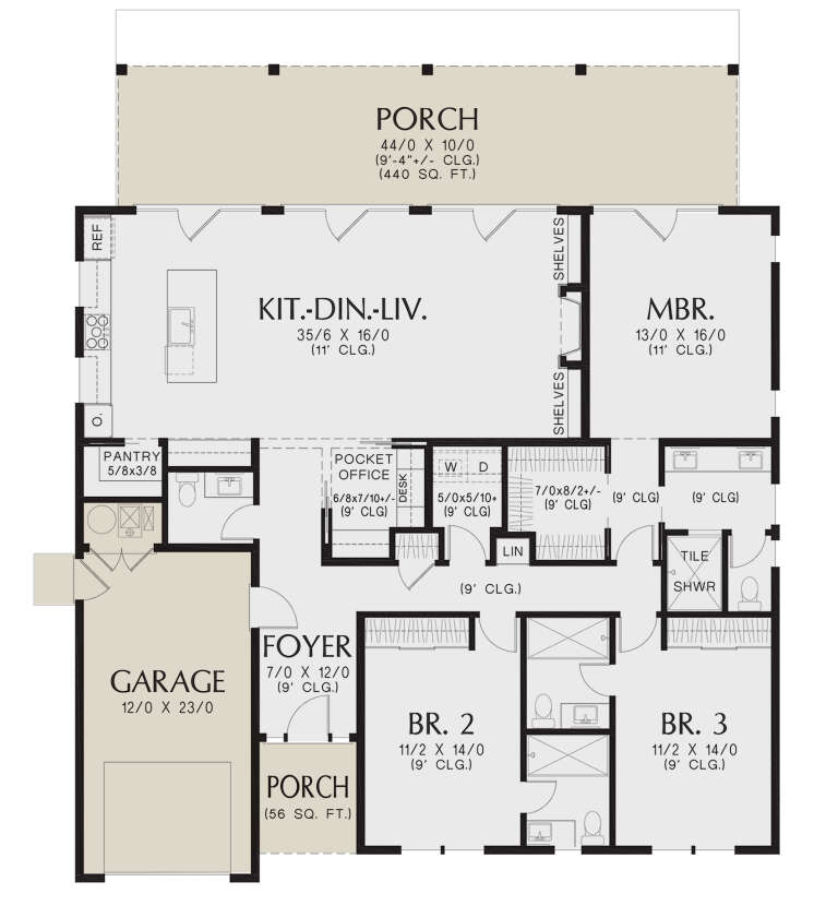 House Plan House Plan #31132 Drawing 1