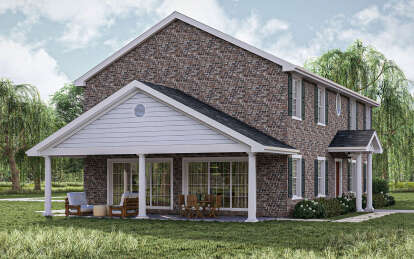 Colonial House Plan #963-00988 Elevation Photo