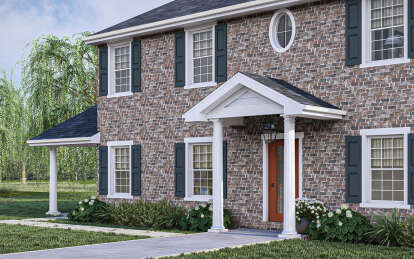 Colonial House Plan #963-00988 Elevation Photo