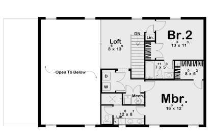 Second Floor for House Plan #963-00988