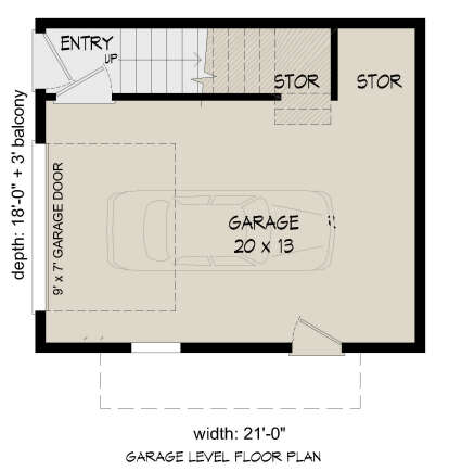Garage Floor for House Plan #940-01051
