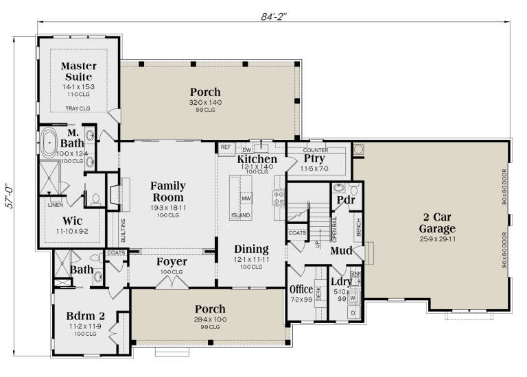 House Plan House Plan #31154 Drawing 1