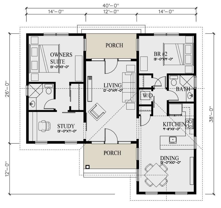 House Plan House Plan #31157 Drawing 1