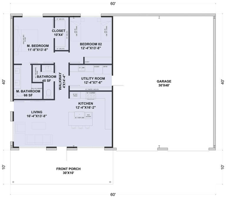 House Plan House Plan #31158 Drawing 1