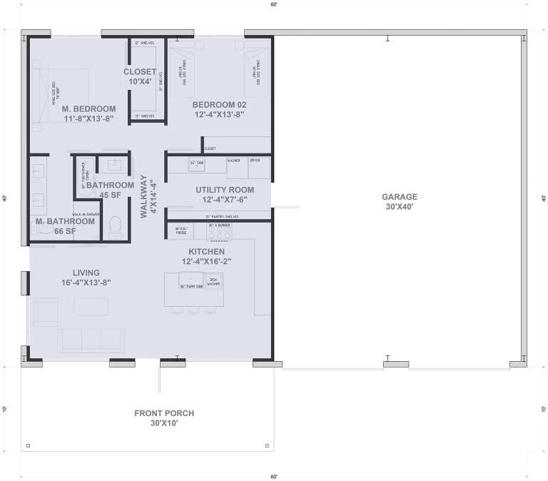 House Plan House Plan #31158 Drawing 1
