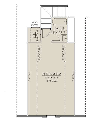 Bonus Room for House Plan #8687-00020