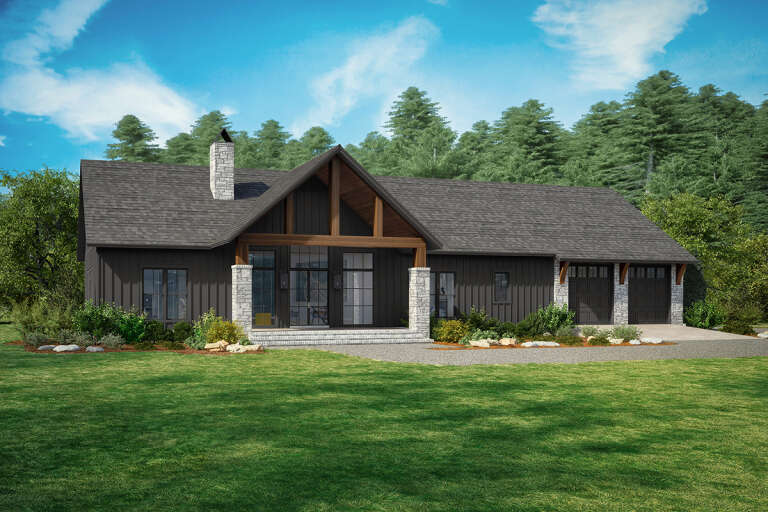 House Plan House Plan #31160 Angled Front Elevation