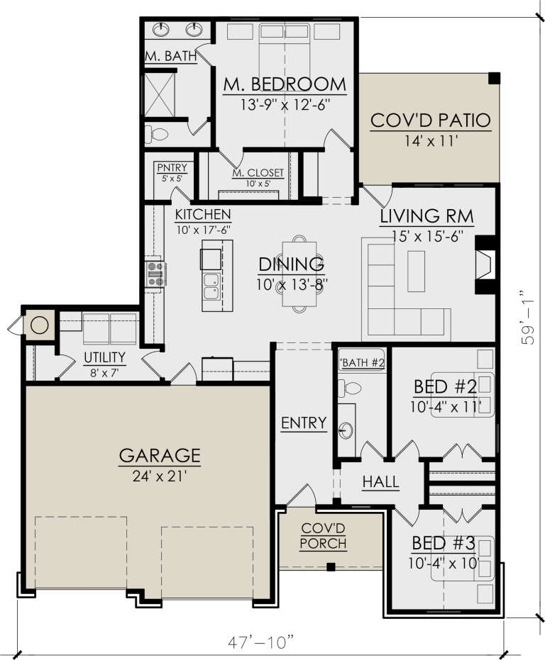 House Plan House Plan #31169 Drawing 1