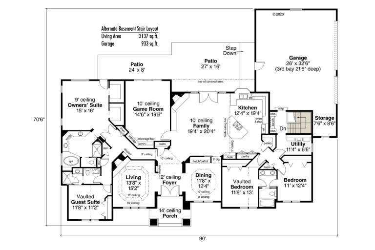 House Plan House Plan #31170 Drawing 2