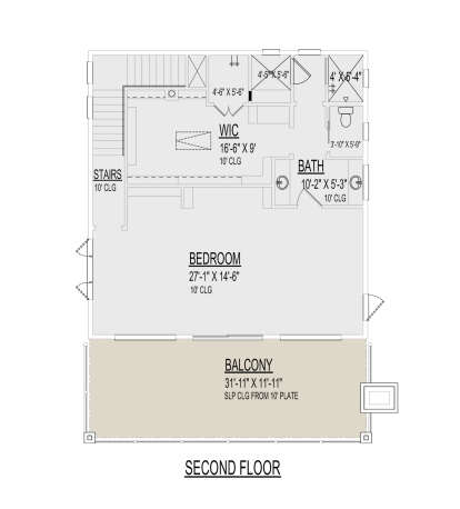 Second Floor for House Plan #9300-00100