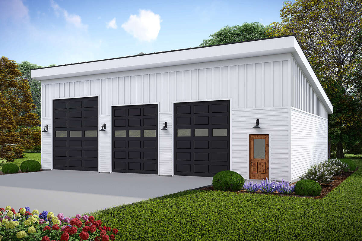 Modern 3 Car Garage Plan - 1,750 Square Feet | Floor Plan #940-01063 ...