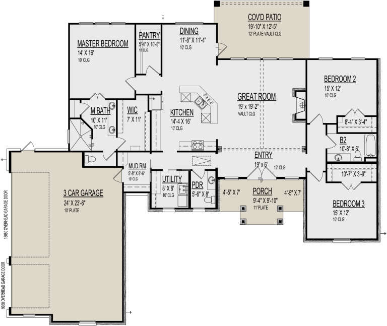 House Plan House Plan #31198 Drawing 1