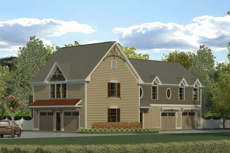 House Plan House Plan #31200 Angled Front Elevation