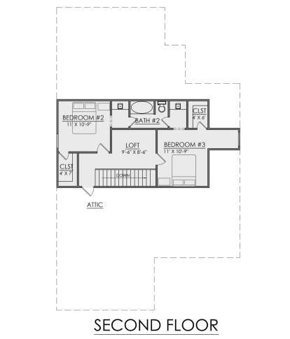 Second Floor for House Plan #7071-00031