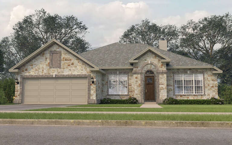 House Plan House Plan #31219 Angled Front Elevation