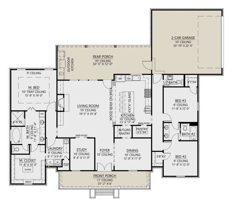 House Plan House Plan #31222 Drawing 1