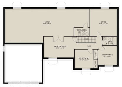 Basement for House Plan #2802-00296