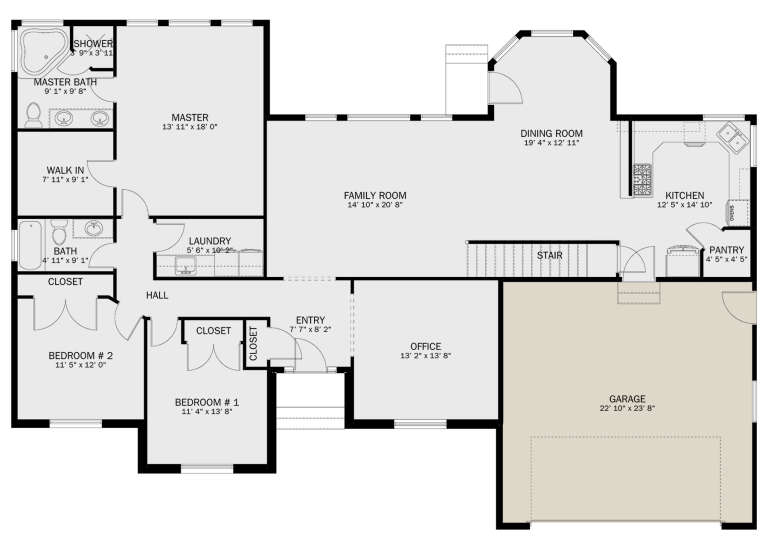 House Plan House Plan #31224 Drawing 1