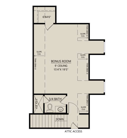 Bonus Room for House Plan #4534-00127