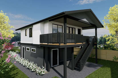 Modern Farmhouse House Plan #5984-00001 Elevation Photo
