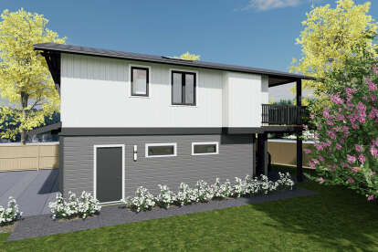 Modern Farmhouse House Plan #5984-00001 Elevation Photo