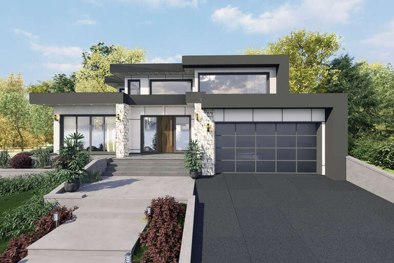 House Plan House Plan #31234 Angled Front Elevation