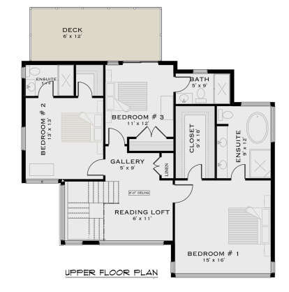 Second Floor for House Plan #5984-00002