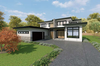 Modern House Plan #5984-00003 Elevation Photo