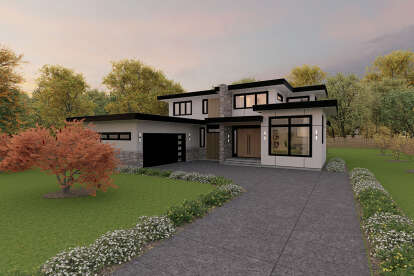 Modern House Plan #5984-00003 Elevation Photo