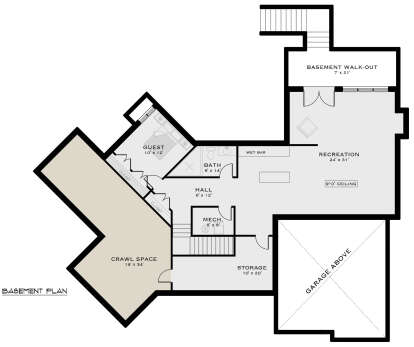 Basement for House Plan #5984-00005