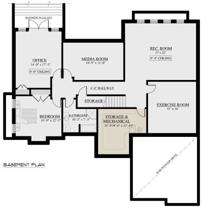 Basement for House Plan #5984-00006