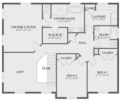 Second Floor for House Plan #2802-00301