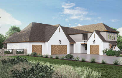 Modern Transitional House Plan #963-00998 Elevation Photo
