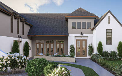 Modern Transitional House Plan #963-00998 Elevation Photo