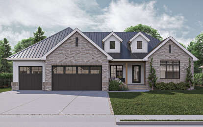 Modern Farmhouse House Plan #963-00999 Elevation Photo