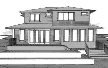 Modern House Plan #5984-00009 Elevation Photo