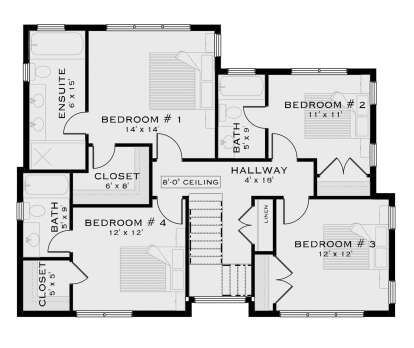Second Floor for House Plan #5984-00009