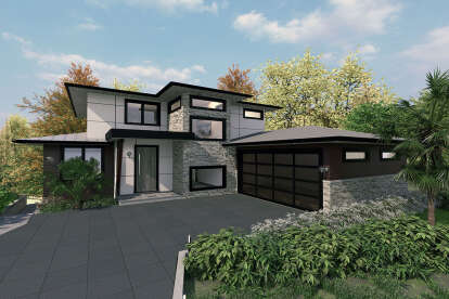 Modern House Plan #5984-00010 Elevation Photo