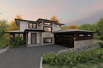 Modern House Plan #5984-00010 Elevation Photo