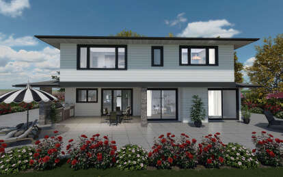 Modern House Plan #5984-00010 Elevation Photo