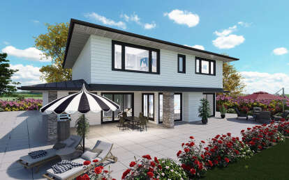 Modern House Plan #5984-00010 Elevation Photo