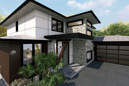 Modern House Plan #5984-00010 Elevation Photo