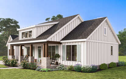 Modern Farmhouse House Plan #009-00402 Elevation Photo