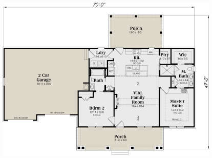 Main Floor  for House Plan #009-00402