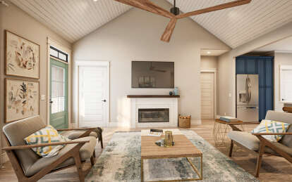 Modern Farmhouse House Plan #009-00402 Additional Photo