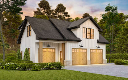 Modern Farmhouse House Plan #699-00384 Elevation Photo